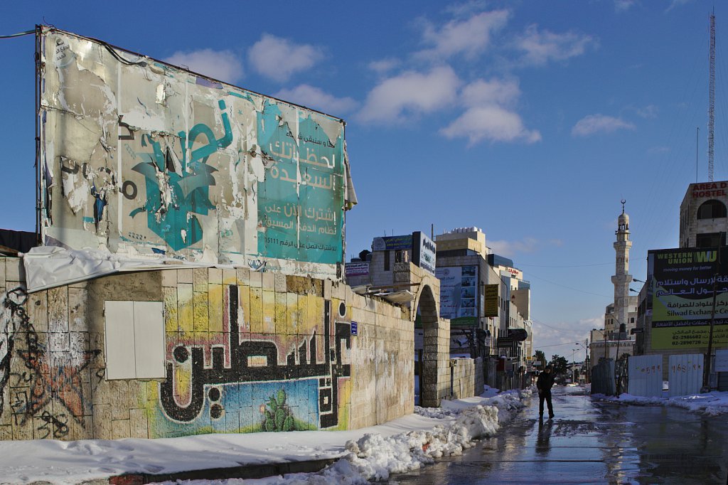 Snow in Ramallah.